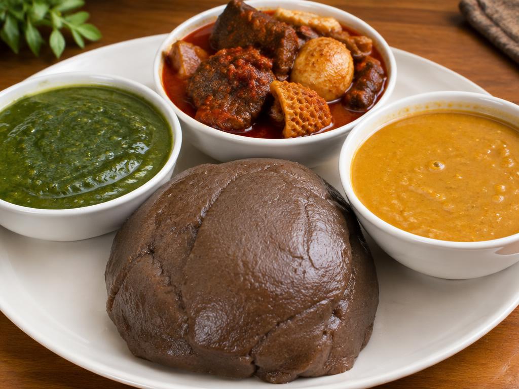 Abula — Amala, Ewedu, Gbegiri and Assorted Meat