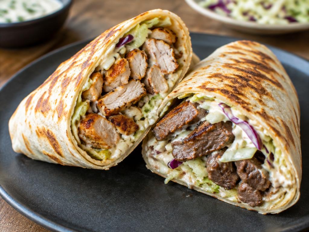 Mixed Chicken and Beef Shawarma